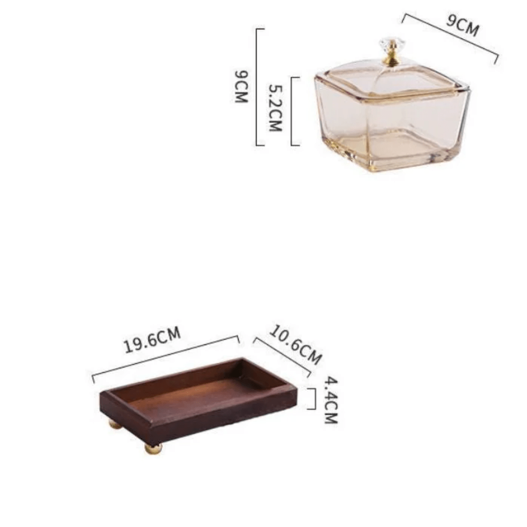 Crystal Clear Snack Plate Organizer (2-BOXES TRAY)