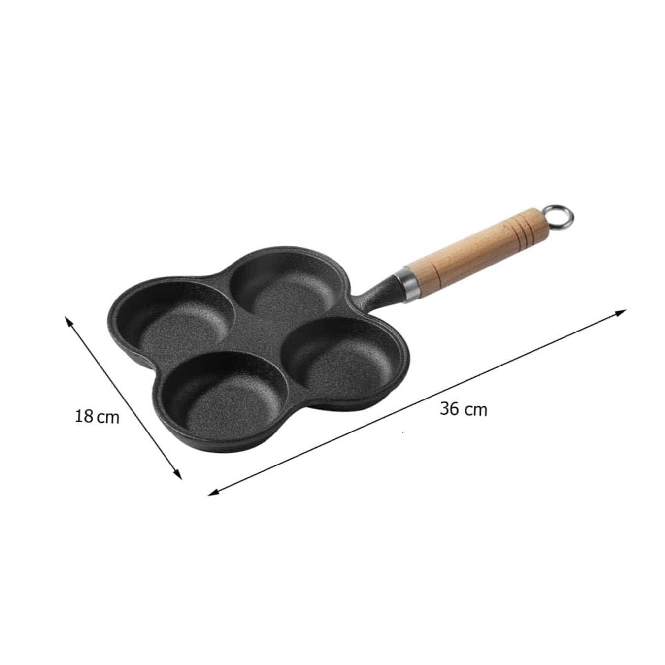 Multi-Cup Cast Iron Pancake Cooking Pan(18cm)